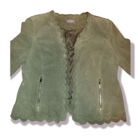 Bagatelle Collection Genue Leather Suede Jacket Coat Blazer - Picture 4 of 9